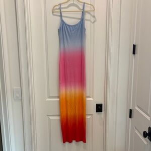 Gradient Maxi Dress - Blue, Pink, Orange
